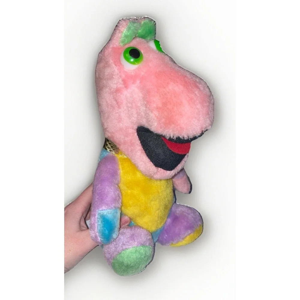 Vintage Colorful Scottie Toys Plush Hippo, Hippopotamus 1982